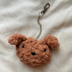 Plush Dog Keychain | Handmade Puppy Bag Charm | Cute animal bag charm