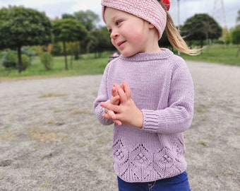 Hand knit baby sweater, knit sweater for baby, knit sweater, custom colours and sizes