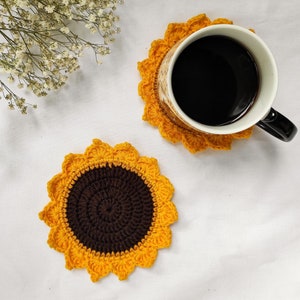 Sunflower coasters, autumn decoration, fall decor,  drink coasters, housewarming gift