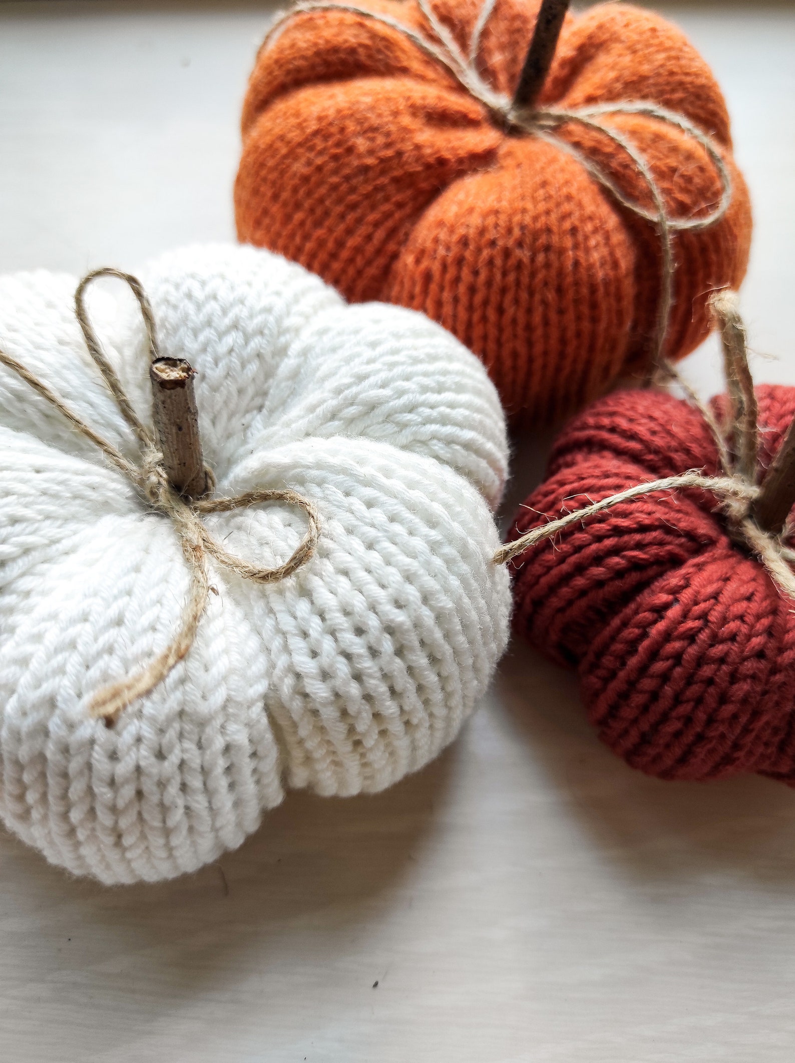 PDF Knitting Pattern Knit Pumpkins Diy Fall Decor Etsy