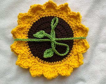Sunflower coasters, autumn decoration, fall decor,  drink coasters, housewarming gift