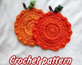 Crochet Pumpkin Coaster Pattern: DIY Fall Decor (PDF Pattern)