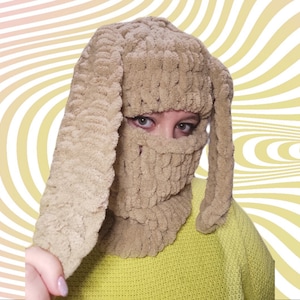 Balaclava with ears, soft balaclava, warm balaclava, rabbit hat, balaclava from tik tok, warm winter hat