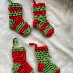 Custom Mini Christmas Stockings, Personalized Christmas stockings, Christmas Decorations, Mini Christmas Ornament, Individual or Set