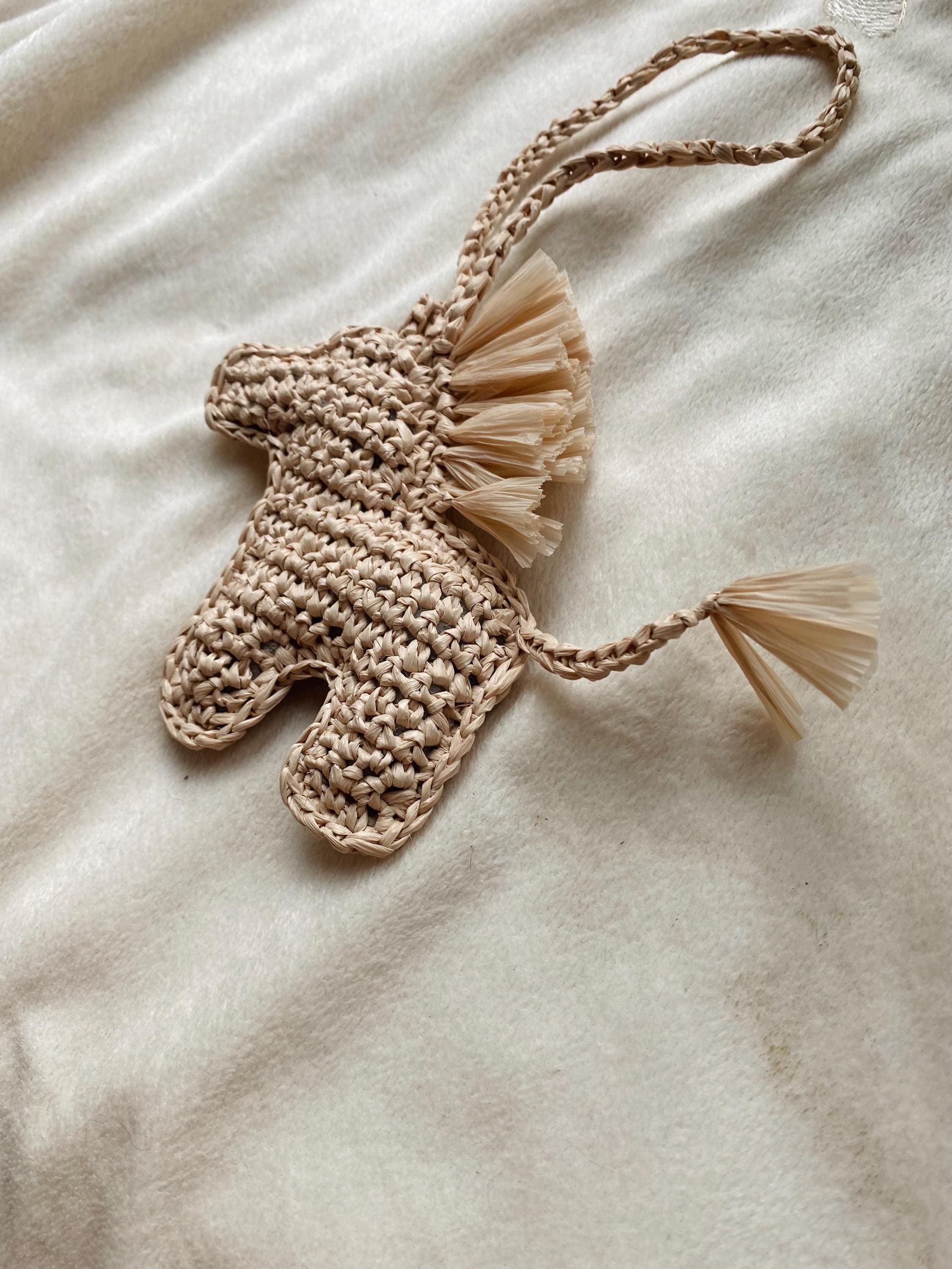 Raffia Keychains Crochet Pony Bag Charm Pattern: Raffia Horse Keychain DIY (PDF Pattern ...