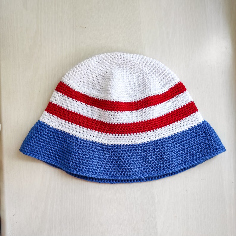 Red White and Blue Toddler Bucket Hat, Bucket Hat Baby, Ready to Ship