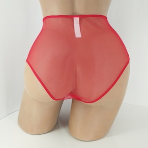 Rotes transparentes Mesh-Höschen