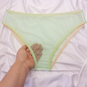 Damen Höschen transparent in der Farbe grün, Größen xxs, xs, s, m, l, xl, 2xl, 3xl, 4xl, 5xl, 6xl