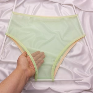Damen Höschen transparent in der Farbe grün, Größen xxs, xs, s, m, l, xl, 2xl, 3xl, 4xl, 5xl, 6xl