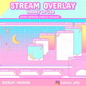 Cute Kawaii Overlay Screen - Pink