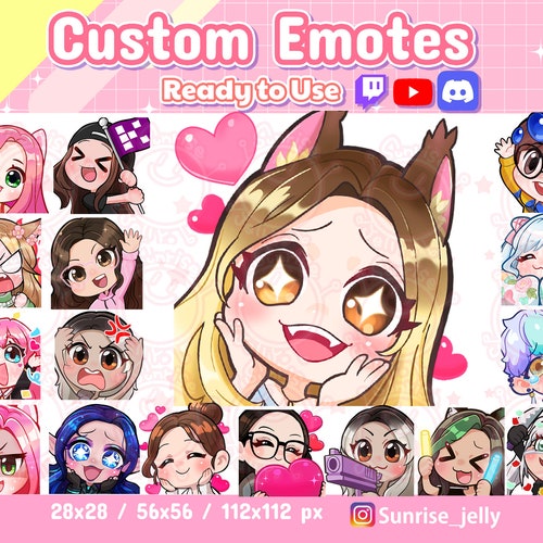 Custom Emotes / Twitch Emoji for Streamer / Twitch / Discord / - Etsy