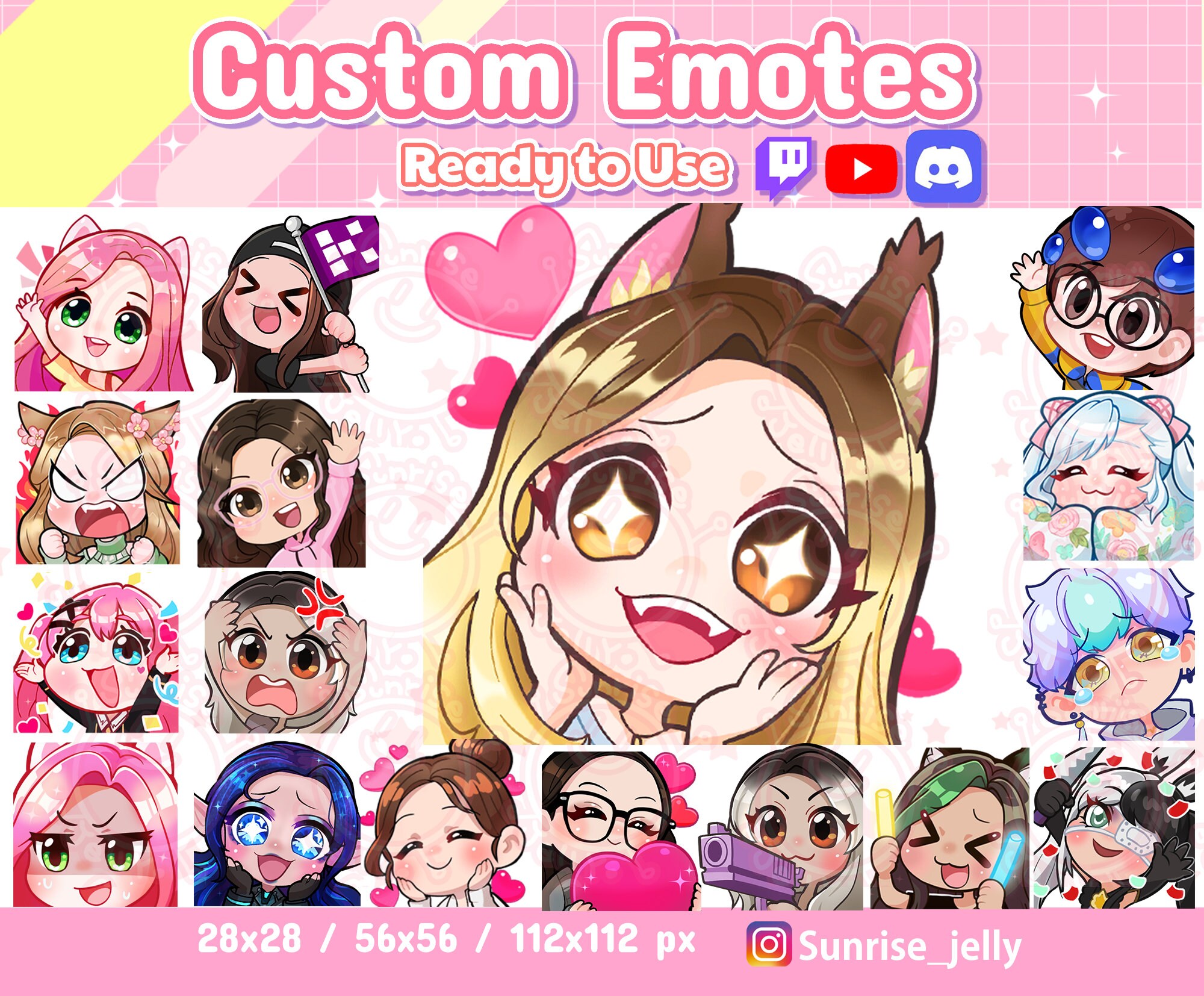 Emotes Personalizados Twitch Emoji Para Streamer Twitch Etsy M xico