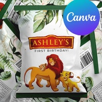 The Lion King Water Bottle Label Template, Printable Simba Bottle Label ...