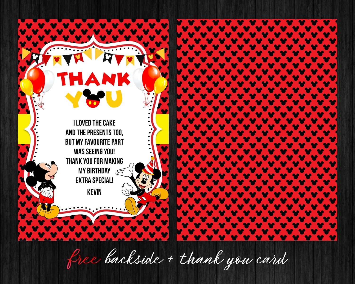 Oh Twodles Mickey Mouse Second Birthday Invitation Boy With Photo ...