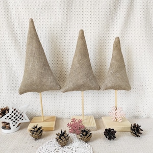 Farmhouse Christmas trees, Christmas rustic tree, Cone tree, Burlap Christmas tree, Primitive Christmas Decoration, Christmas Home Decor