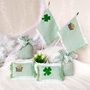 St. Patrick&#39;s Day Tier Tray Decor, St. Patrick&#39;s Day Mini Pillow, St. Patrick&#39;s Day Flag, St. Patrick&#39;s Day Bowl Filler
