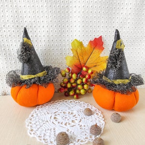 Halloween witch hat decor, Halloween miniature, Small Witch hat, Black witch hat, Halloween tiered tray decor, Tiered Tray decor witch hat