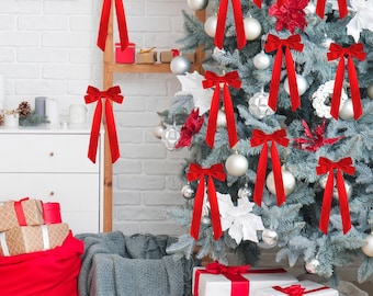 Roter Samt-Weihnachtsbaum-Bogen, Feiertags-Dekor