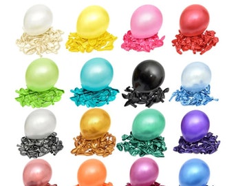 Balões simples, balões de pérola de 5 polegadas, balões para aniversário, balões de látex, balões de matellic