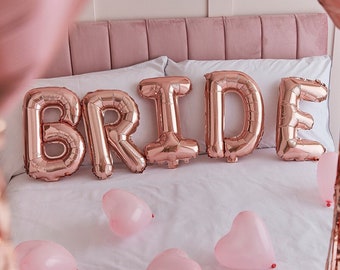Bride Balloons HEN Party Shaadi Mubarak Foil Banner Self-Inflating Wedding Balloon NO HELIUM Nikah Mubarak Dulhan to be Team Bride