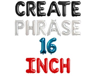 CUSTOM Foil balloons | 16" Inch Alphabet & Numbers | Create Your own Banner