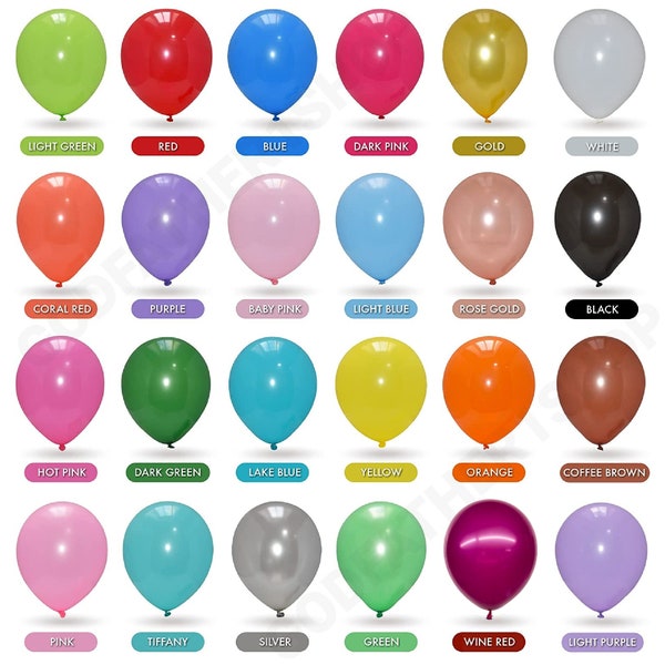 50 Multi Ballons 10 "Zoll PLAIN LATEX Ballons Helium Air Geburtstag Baby Shower Party Hochzeit Konfetti