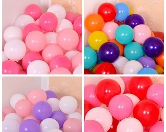 Hochwertige Latexballons, 20 Farben zur Auswahl, Farb-Latexballonpackung mit 10 bis 50 Ballons, Geburtstagsballons UK, Latex