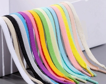 1M Shoe Lace Flat Coloured Plain Shoelaces Adult and Kids Shoes - Ideal for Trainer Boots Football Running Hiking good quality laces