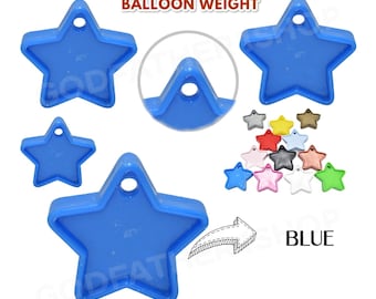 Pesi Per Palloncini A Stella - 40 Pezzi In Plastica Con Nastri, Per Decorazioni Feste, Compleanni, Matrimoni, Ideali Per Palloncini Elio
