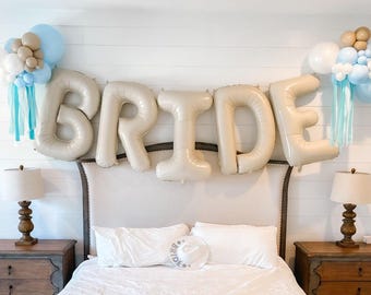 MARIÉE 40 pouces ballons beiges, crème pour enterrement de vie de jeune fille, douche nuptiale, mariage EVJF, ballons ivoire