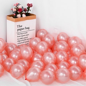 High Quality latex Balloons, 20 Colours To Choose from, Colour Latex Balloon Pack of 10 to 50 Balloons, Birthday Balloons UK, Latex Rose gold
