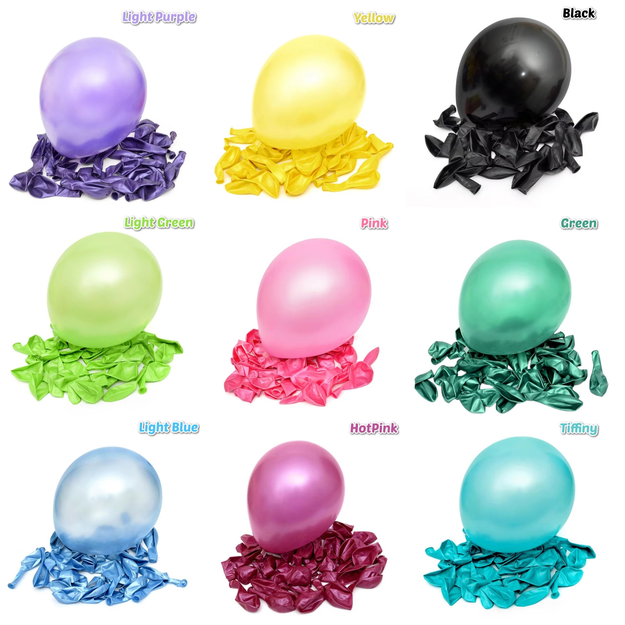 10-50 Balloons 10-inch Plain Pearl Balloons Balons for Anniversary ...