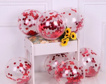 20 CONFETTI BALLOONS LATEX decoration | 12" inch Confetti balloons pack of 10 Balloons