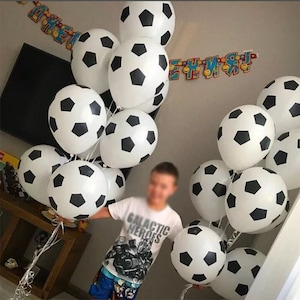 12 Football Balloons, Soccer Ball Ballons, Football Theme Party Supplies, Birthday Decoration image 8