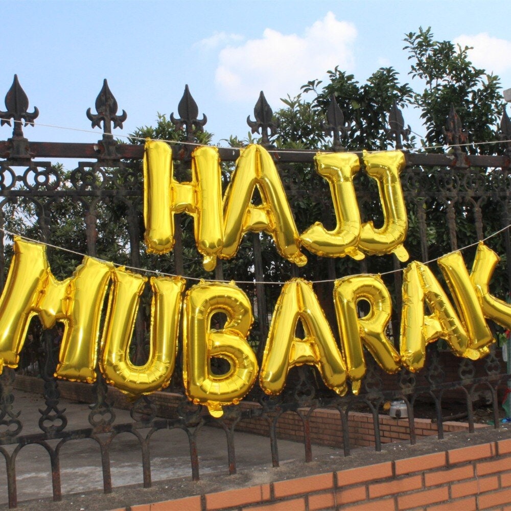 Ymxygz Guirlande De Fanions Hajj Mubarak, Bannière Eid Mubarak, Décoration De Cheminée pour Maison Le Ramadan, Articles De Fête Musulmans Islamiques