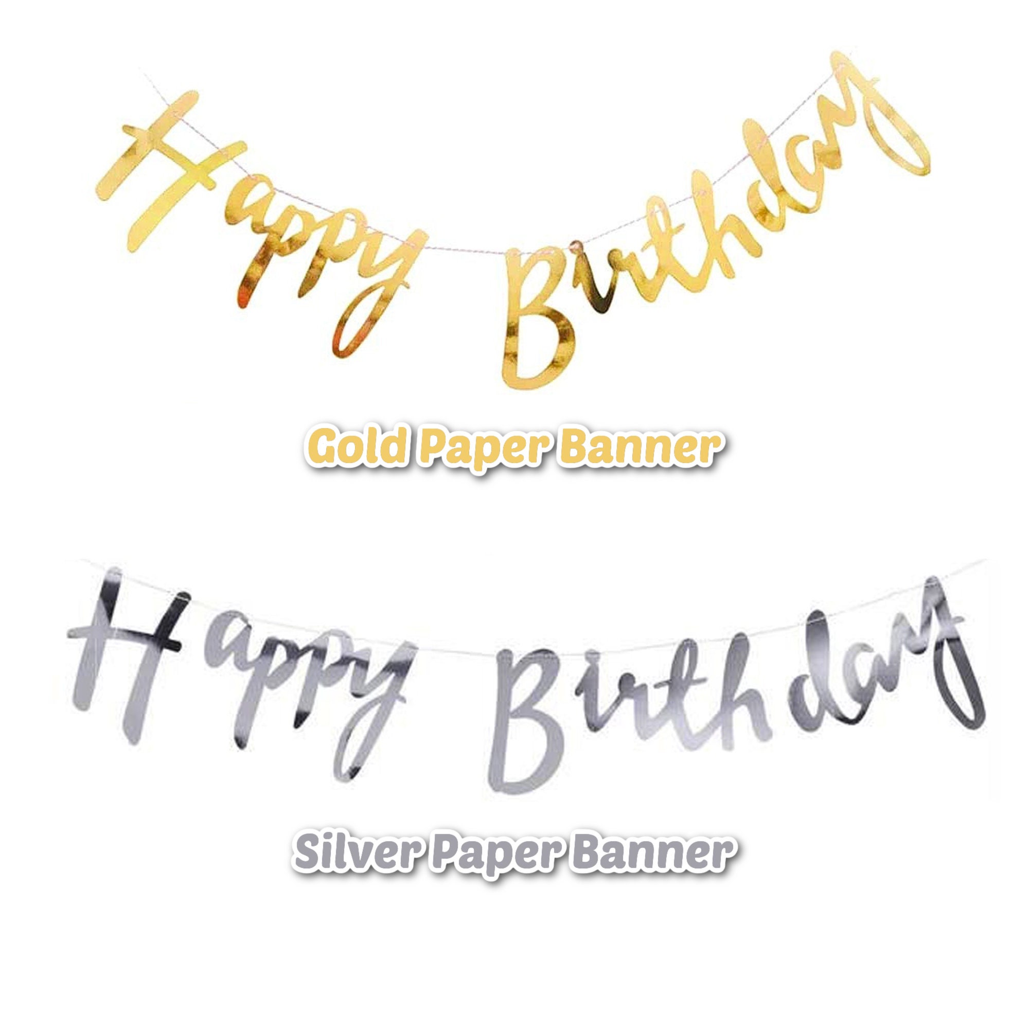 Happy Birthday Balloon Banner - Self-Inflating Foil Letter Balloons, 13-Piece Party Decor Foil Balloon Kit