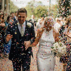 Coriandoli per matrimonio biodegradabili, cerchi di carta velina ecologica, decorazione da tavolo per feste per bambini