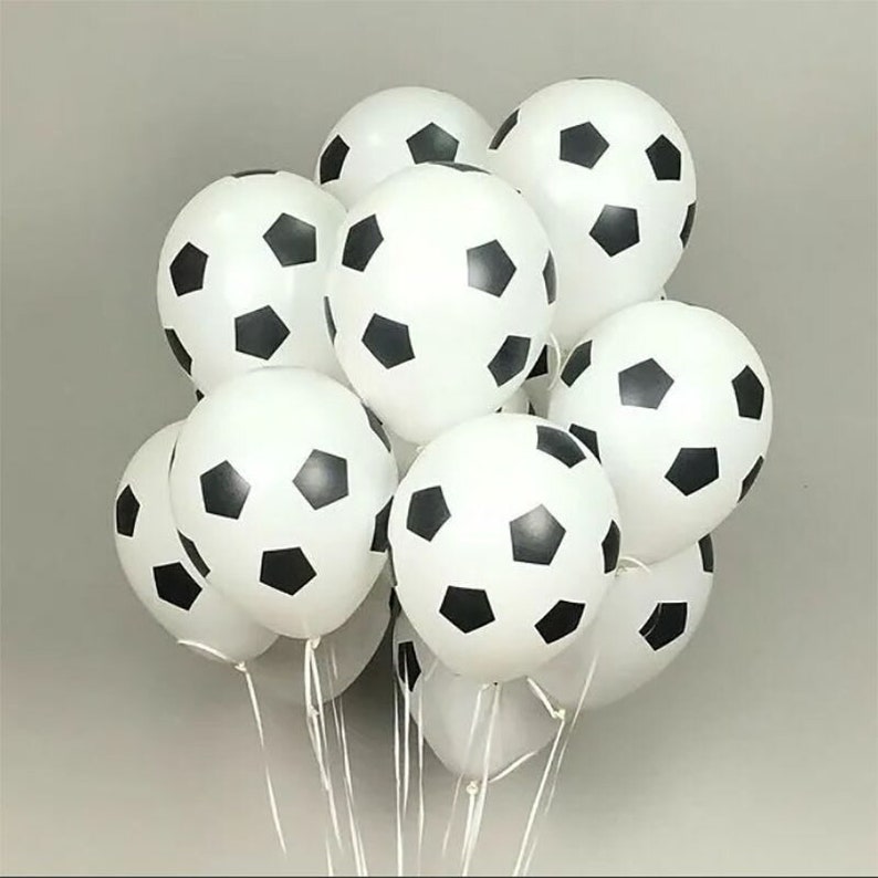 12 Football Balloons, Soccer Ball Ballons, Football Theme Party Supplies, Birthday Decoration image 7