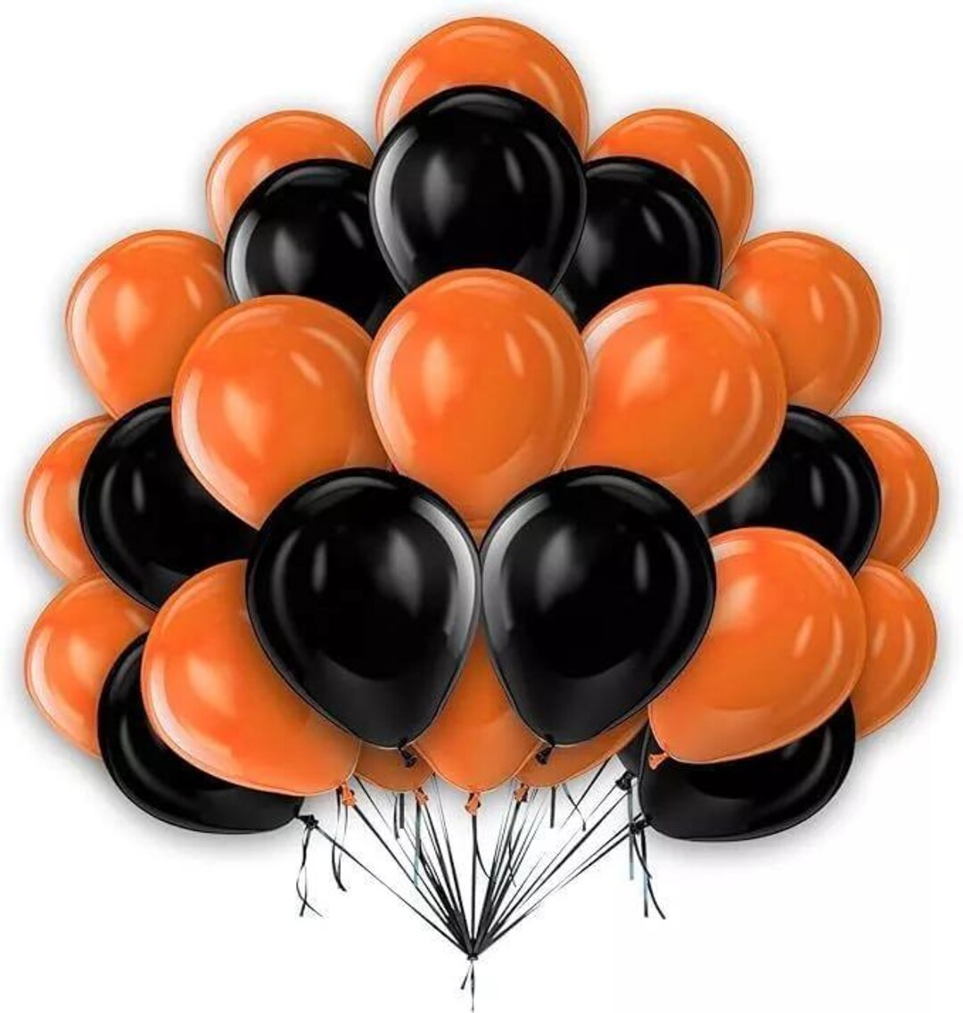 ハロウィンバルーン オレンジ＆ブラック ゴーストパンプキン