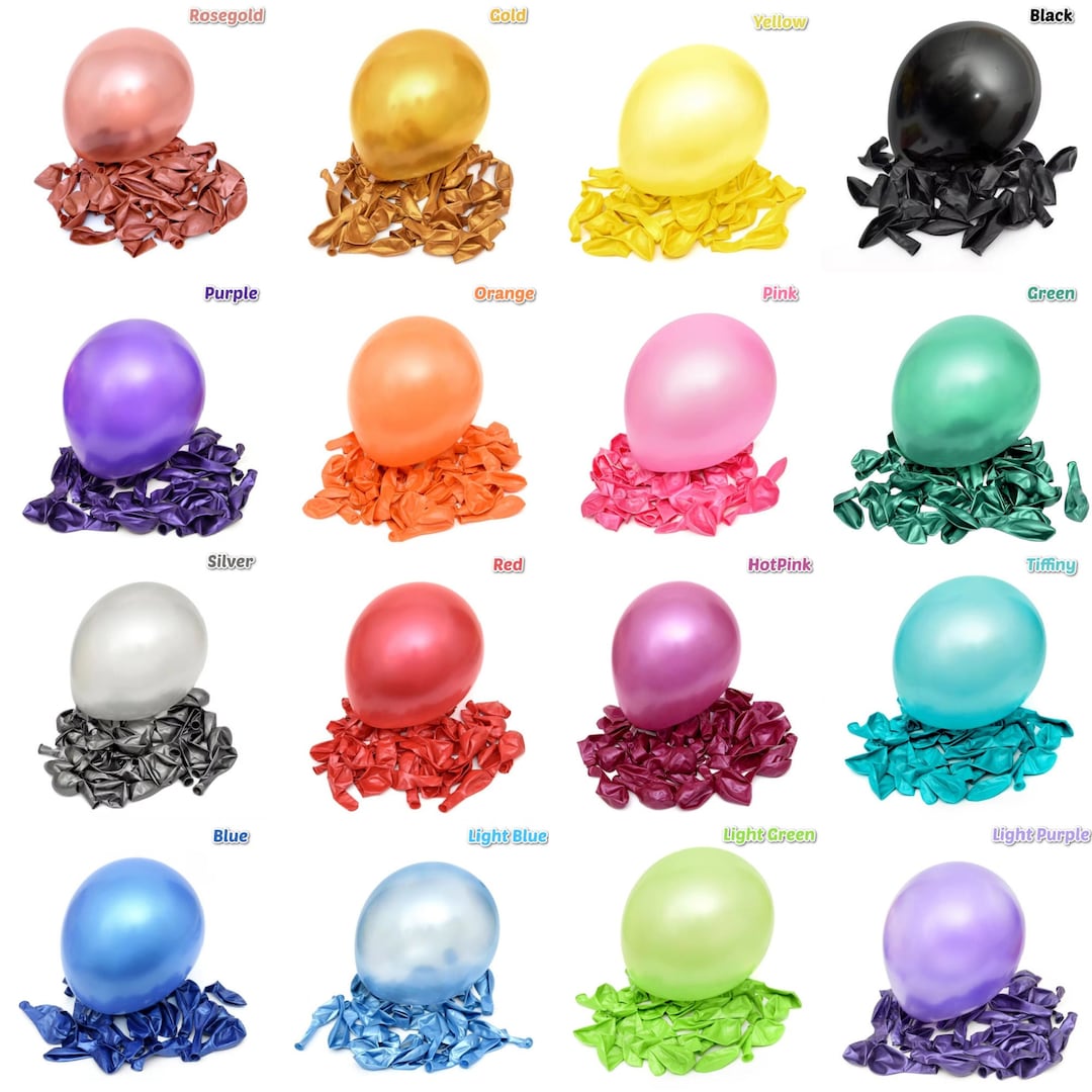 10-50 Balloons 10-inch Plain Pearl Balloons Balons for Anniversary ...