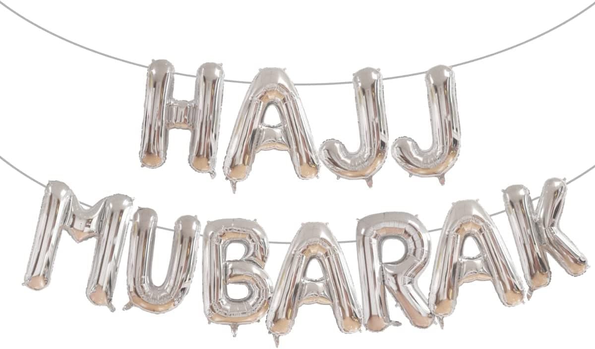 UMRAH MUBARAK Banner Muslim Islamic Decorations foil balloons for Surprise  Celebration on Arrival from Saudi Arabia