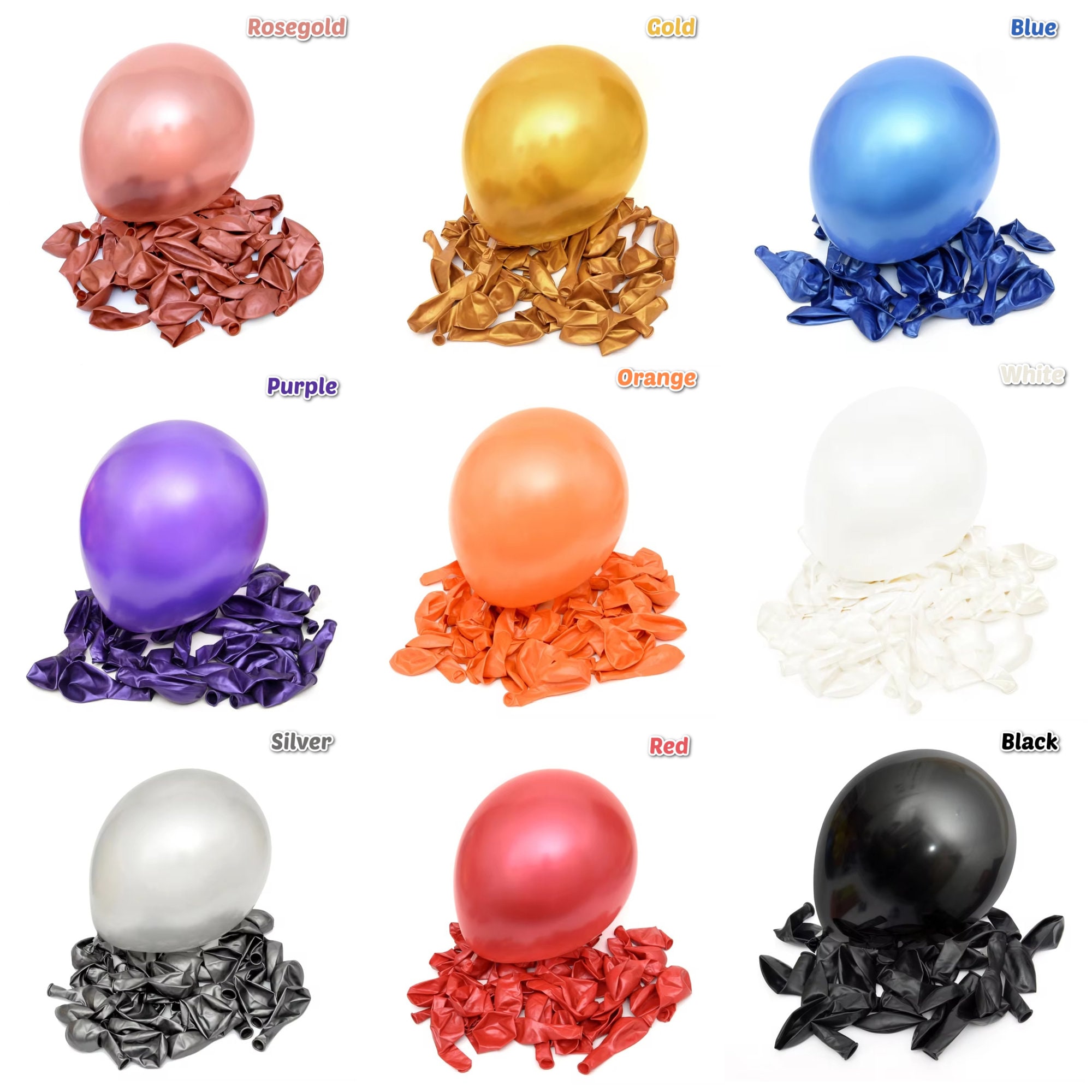 10-50 Balloons 10-inch Plain Pearl Balloons Balons for Anniversary ...