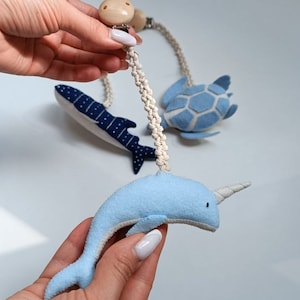Custom Baby gym toy, Pregnancy gift, Ocean nursery decor, Clip-on toy, Activity centre toys, New baby gift, Baby shower gift