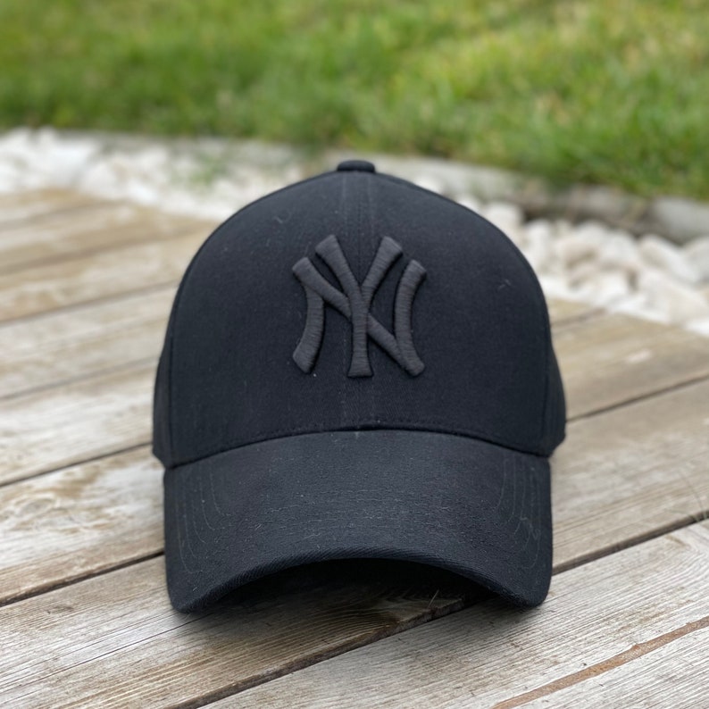 Black NY Baseball Cap, New York Hat, NY Baseball Hat, Embroidered Cap