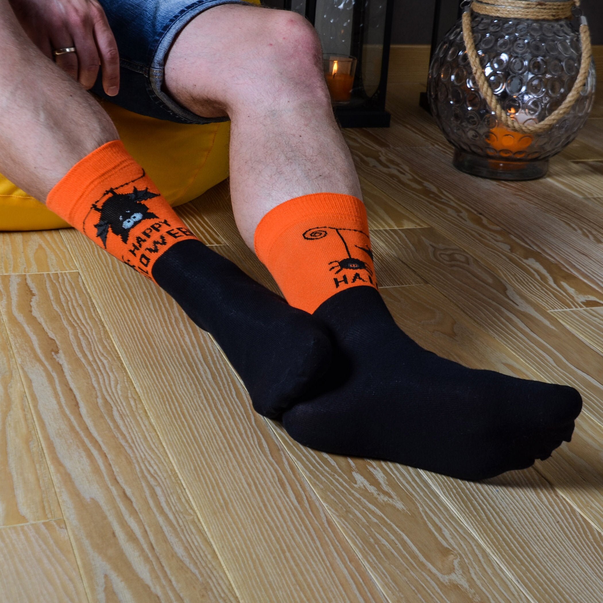 Socks with bat Men's socks Halloween socks Present for Etsy