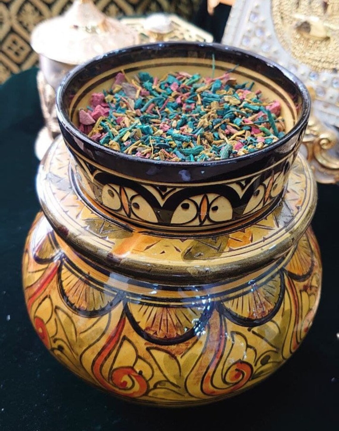 Moroccan handmade ceramic ashtray 1 free bowl 40 off Etsy