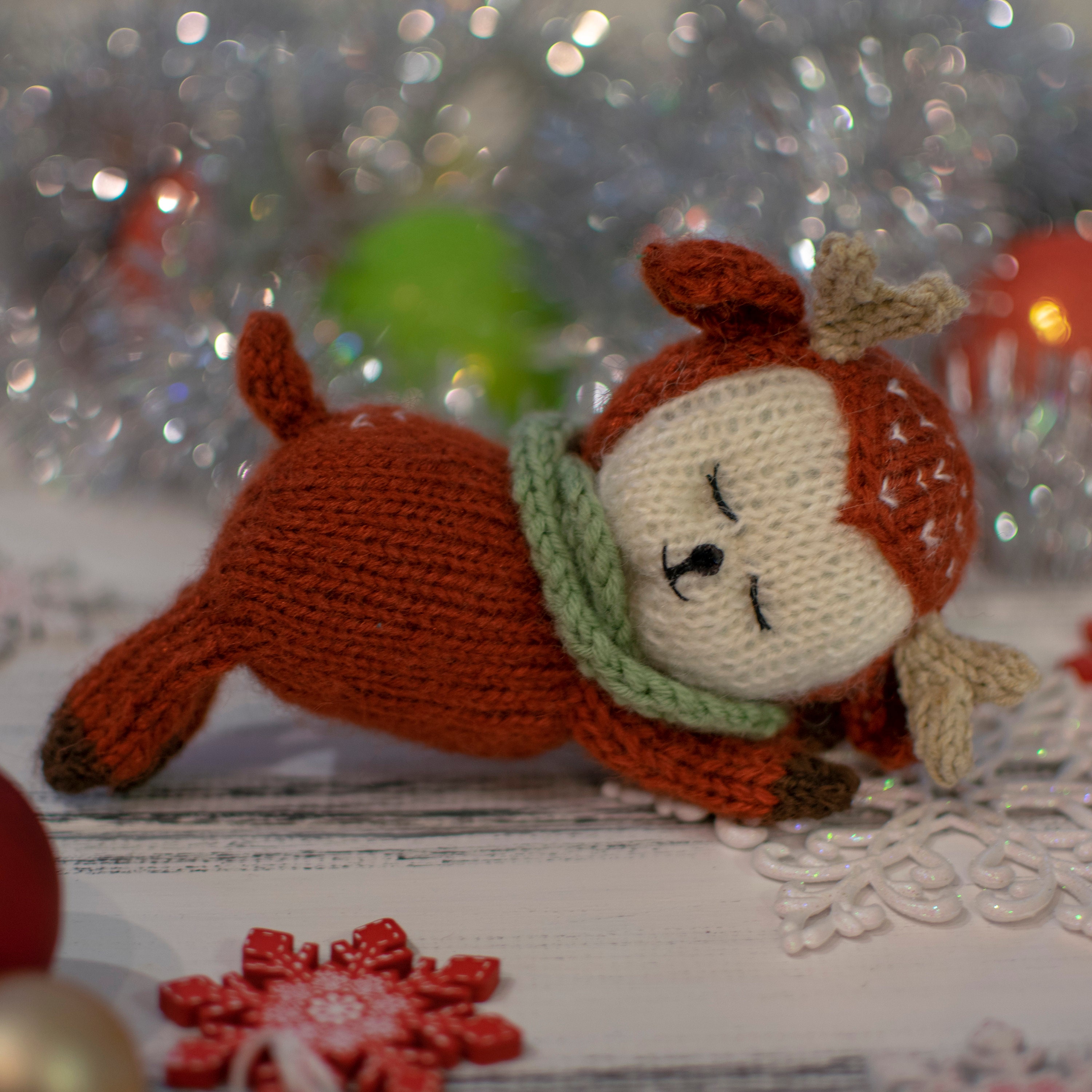 Sleeping baby deer toy cute knitting toy amigurumi deer Etsy