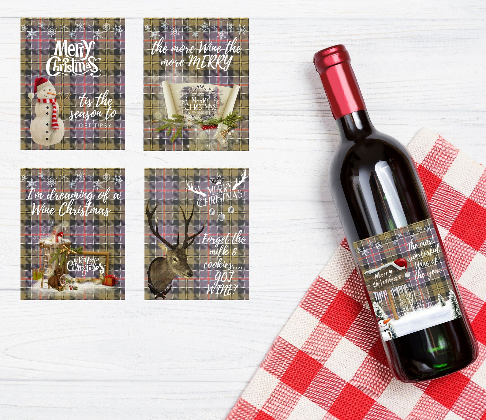 Funny Christmas Wine Labels 