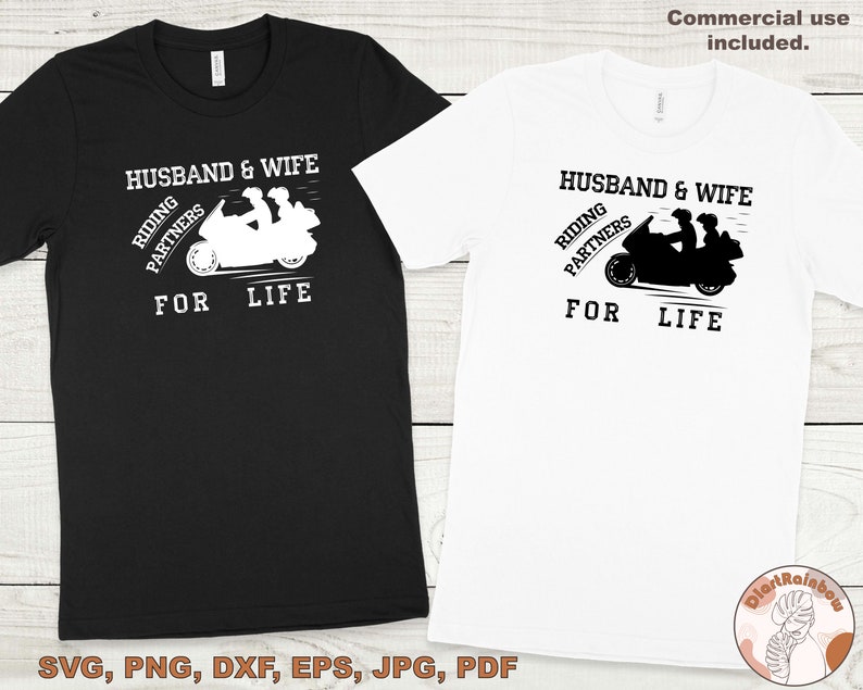 Husband and Wife Svg Riding Partner for Life Svg Couple Svg Etsy