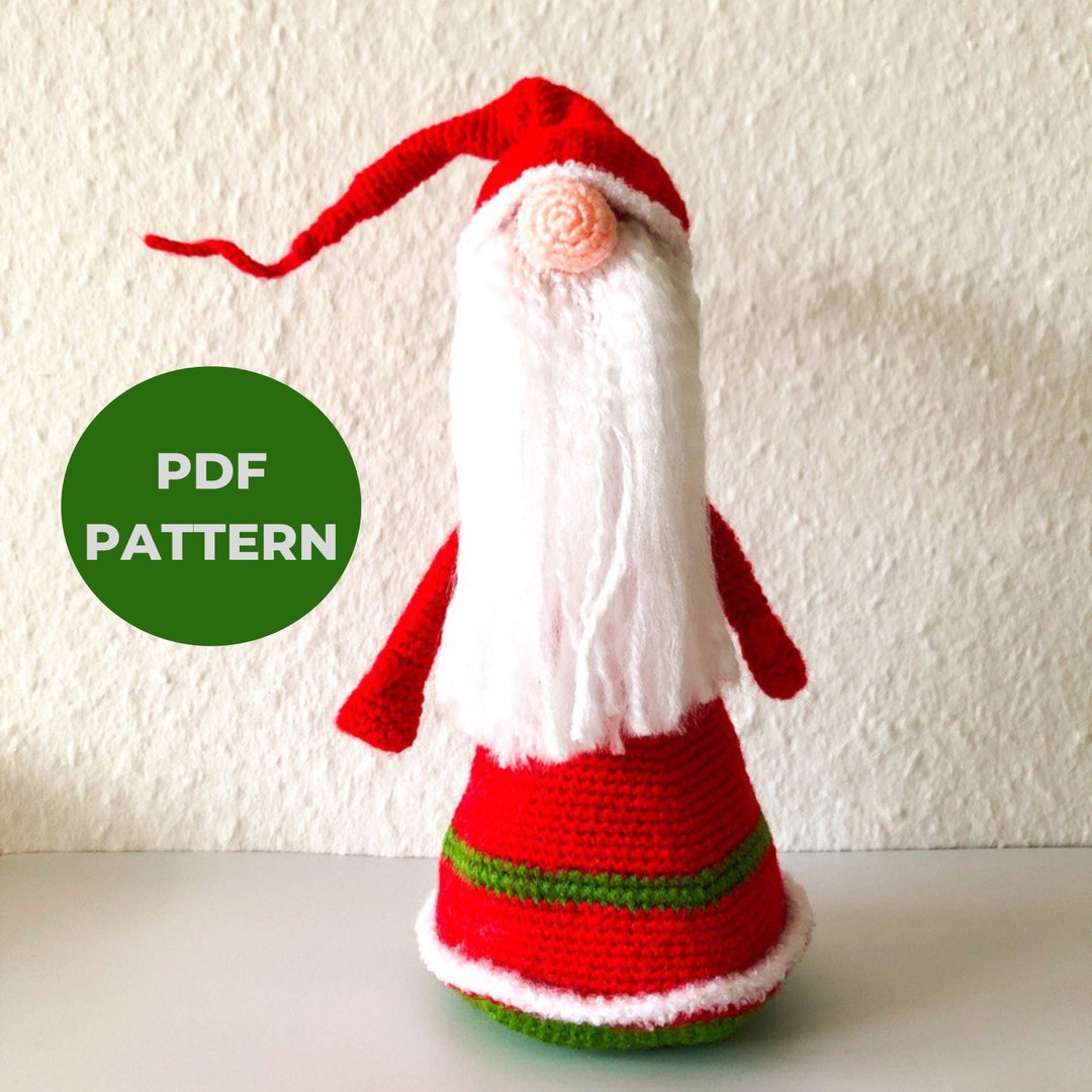 Easy Crochet Pattern Gnome Hat Gnomes Pattern Amigurumi Doll Etsy